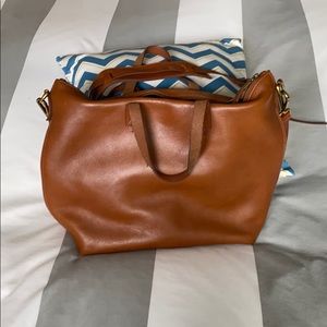 Madewell zip top transport tote